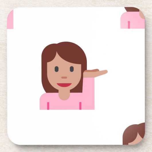 vrouw emoji onderzetter (Voorkant)