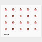 vrouw emoji ronde sticker (Vel)