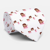 vrouw emoji stropdas (Opgerold)