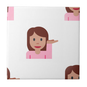 vrouw emoji tegeltje