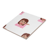 vrouw emoji tegeltje (Zijkant)