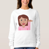 vrouw emoji womens sweatshirt (Voorkant)