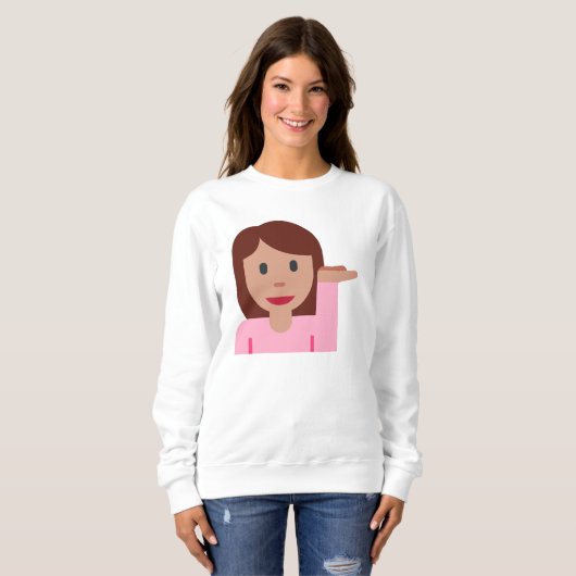 vrouw emoji womens sweatshirt (Voorkant volledig)