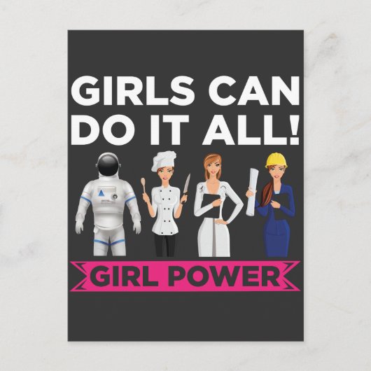 Vrouw empowerment Equality Strong Girl Power Briefkaart (Voorkant)