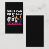 Vrouw empowerment Equality Strong Girl Power Visitekaartje (Voorkant / Achterkant)