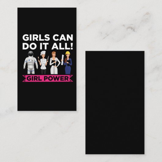 Vrouw empowerment Equality Strong Girl Power Visitekaartje (Voorkant / Achterkant)