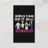 Vrouw empowerment Equality Strong Girl Power Visitekaartje (Voorkant)