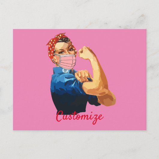 Vrouw Empowerment Masker Thunder_Cove Briefkaart (Voorkant)