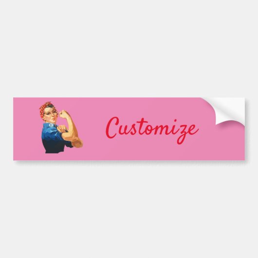 Vrouw Empowerment Thunder_Cove Bumpersticker (Voorkant)