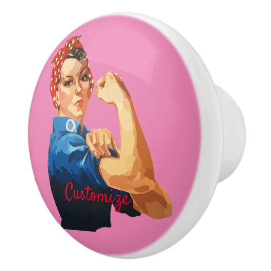 Vrouw Empowerment Thunder_Cove Keramische Knop (Rechts)