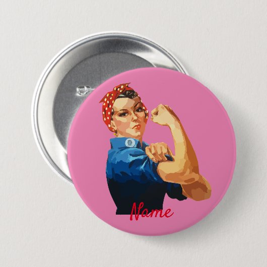 Vrouw Empowerment Thunder_Cove Ronde Button 7,6 Cm (Voorkant /achterkant)