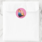 Vrouw Empowerment Thunder_Cove Ronde Sticker (Tas)