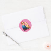 Vrouw Empowerment Thunder_Cove Ronde Sticker (Envelop)