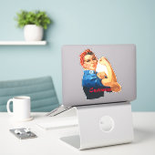 Vrouw Empowerment Thunder_Cove Sticker (Laptop op bureau)