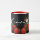 VROUW EN AARDBEIEN Art Nouveau Strawberry Lady Mok (Midden)