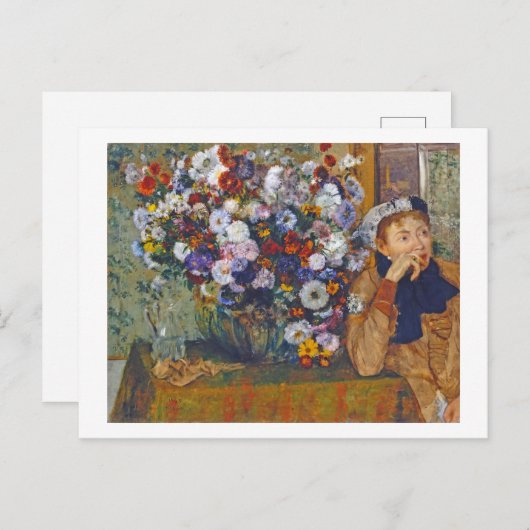 Vrouw en bloem, Edgar Degas Briefkaart (Voorkant / Achterkant)