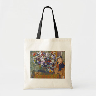 Vrouw en bloem, Edgar Degas Tote Bag