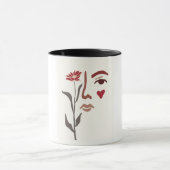 Vrouw en Bloem Mok (Midden)