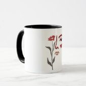 Vrouw en Bloem Mok (Voorkant links)