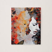Vrouw en Butterflies Messy Painting Legpuzzel (Verticaal)