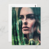 Vrouw en Cactus Briefkaart (Voorkant / Achterkant)