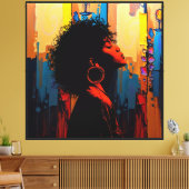 Vrouw en de droom canvas afdruk (Insitu (Woonkamer))