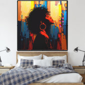 Vrouw en de droom canvas afdruk (Insitu (Slaapkamer))