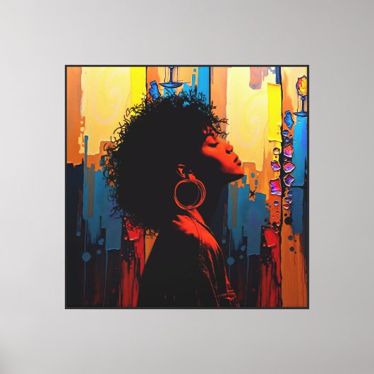 Vrouw en de droom canvas afdruk (Voorkant)