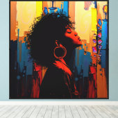 Vrouw en de droom canvas afdruk (Insitu (Houten vloer))