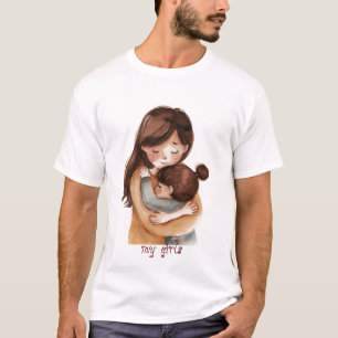 Vrouw en dochter t-shirt