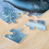 Vrouw en dolfijn puzzel beste vrienden (Zijkant)