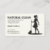 Vrouw en dweil Schoonmaak Janitorial House Schoonm Visitekaartje (Voorkant)