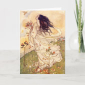 - Vrouw en een vogel, Kaart (Voorkant)