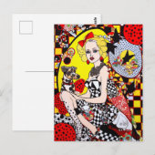 Vrouw en Gevlekte Hond Collage Briefkaart (Voorkant / Achterkant)