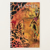 Vrouw en Giraffe Afrika Planner (Voorkant)