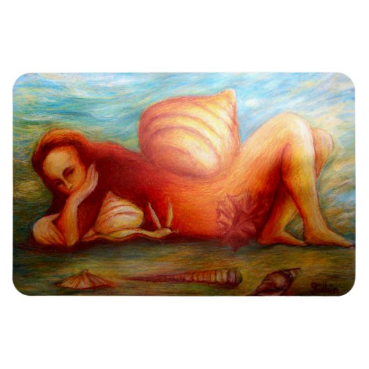 Vrouw en Haar huis Magneet (Horizontaal)