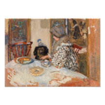 Vrouw en hond aan tafel | Paul Bonnard |