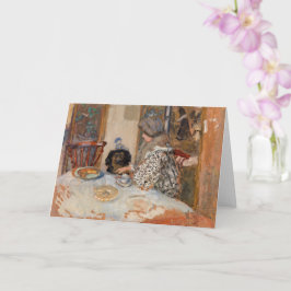 Vrouw en hond aan tafel | Paul Bonnard | Kaart
