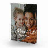 Vrouw en hond op maat gemaakte fotoblok geschenk (Rechts)