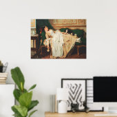 Vrouw en Hond Portretkunst Poster (Thuiskantoor)