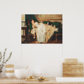 Vrouw en Hond Portretkunst Poster (Keuken)