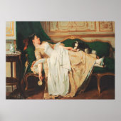 Vrouw en Hond  Portretkunst Poster (Voorkant)