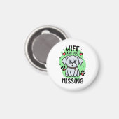 Vrouw en hond vermist magneet (Voorkant / Achterkant)