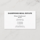 Vrouw en Huis Vastgoed Visitekaartje (Achterkant)