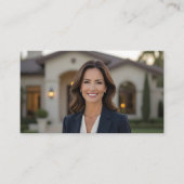 Vrouw en Huis Vastgoed Visitekaartje (Voorkant)