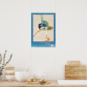 Vrouw en kat, Chéri Hérouard Poster (Keuken)