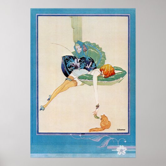 Vrouw en kat, Chéri Hérouard Poster (Voorkant)