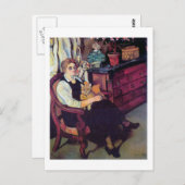 Vrouw en Kat, Suzanne Valadon Briefkaart (Voorkant / Achterkant)