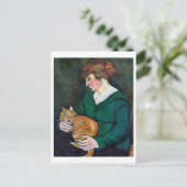 Vrouw en Kat, Suzanne Valadon Briefkaart (Staand voorkant)