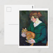 Vrouw en Kat, Suzanne Valadon Briefkaart (Voorkant / Achterkant)